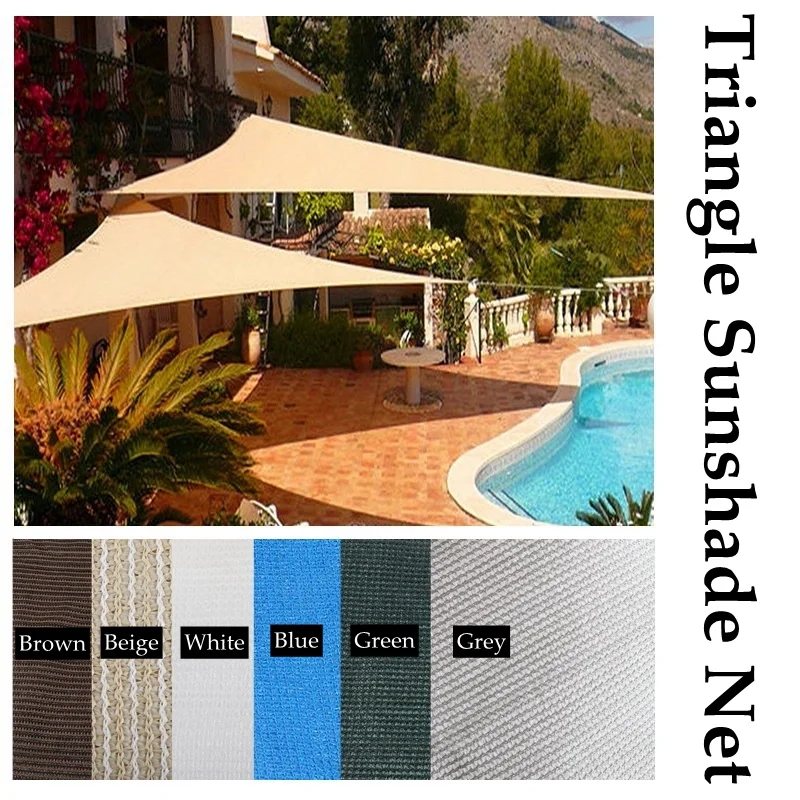 Triangle Sun Shade Net Beige Fabrics Shading 90% Outdoor Anti-UV Cooling Garden Gazebo Shadow Awning Custom Sun-shading | Дом и сад