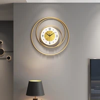 gold large modern wall clocks living room simple nordic light luxury creative silent wall watches living room decorative w6c
