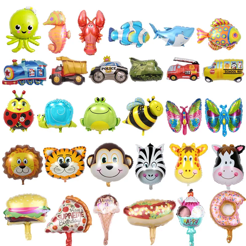 

18pcs 16inch Mini Animal Balloons Foil Fish Baloon Insect Air Balloon Birthday Party decorations Children's toys Gift Globos