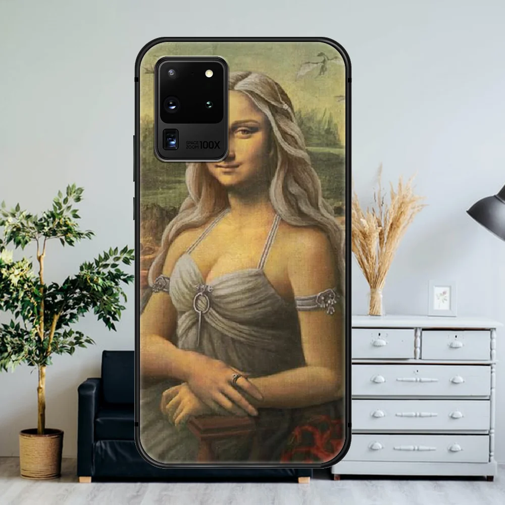 

Funny David Michelangelo Art Fresco Phone Case For Samsung Galaxy Note S 8 9 10 20 Plus E Lite Uitra black Coque Soft Back Tpu