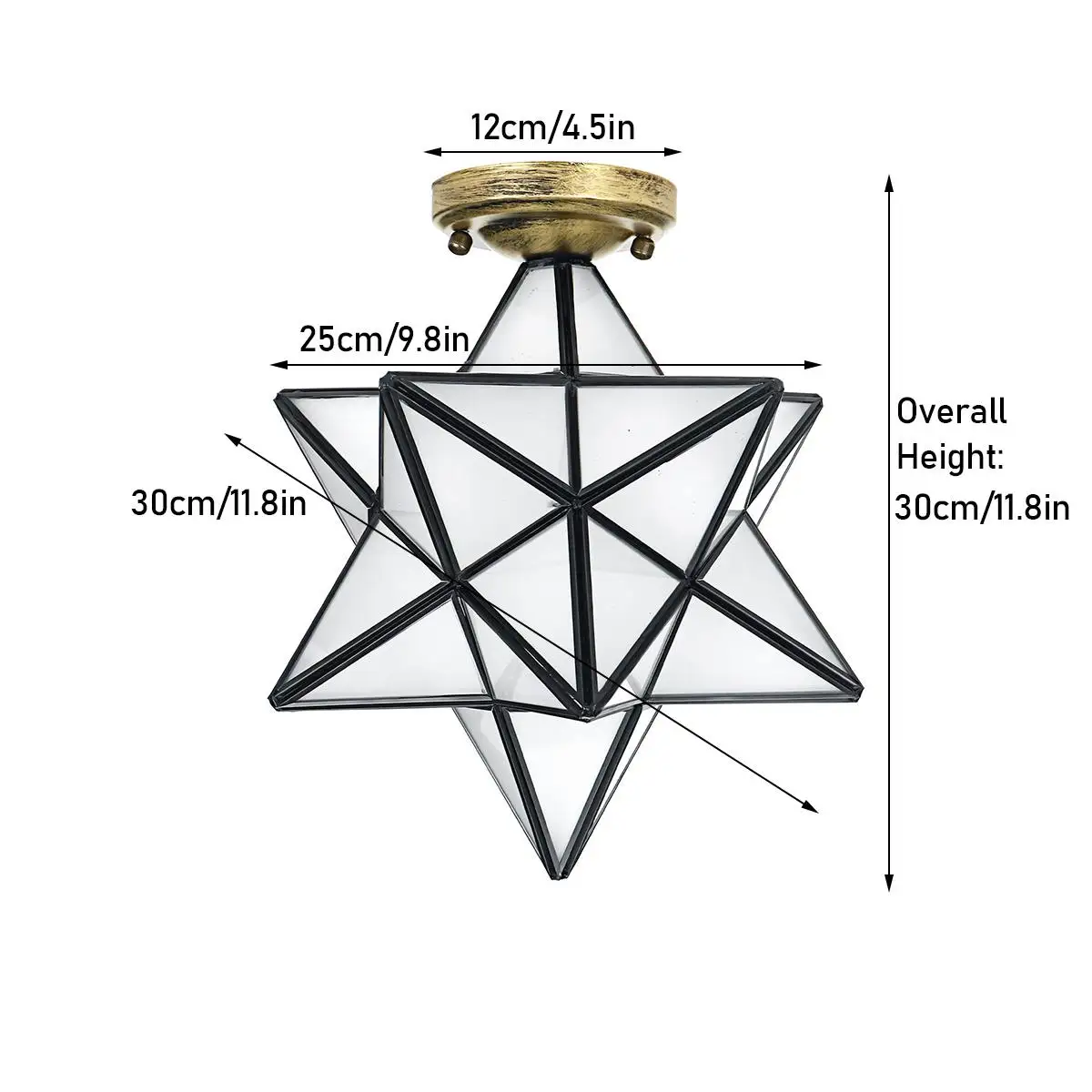 

E27 Star Shape Ceiling Light Modern Living Room Bar Ceiling Lamp Indoor Lighting Fixture Home Decor Night Lamp 30cm 110-220V
