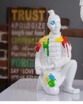 

Modern Chinese terra-cotta warriors and horses handicraft figures handicraft Statue art Sculpture Large crafts home decoration