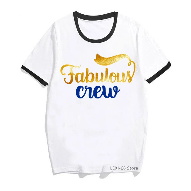 Золотая сказочная женская футболка с буквенным принтом летние модные топы Femme