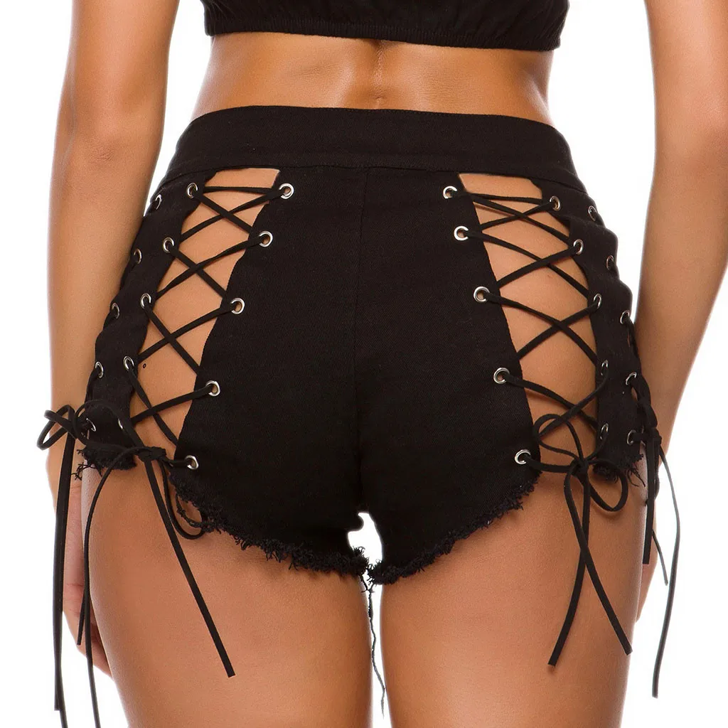 Женские сексуальные джинсовые шорты летняя мода низкая талия джинсовая