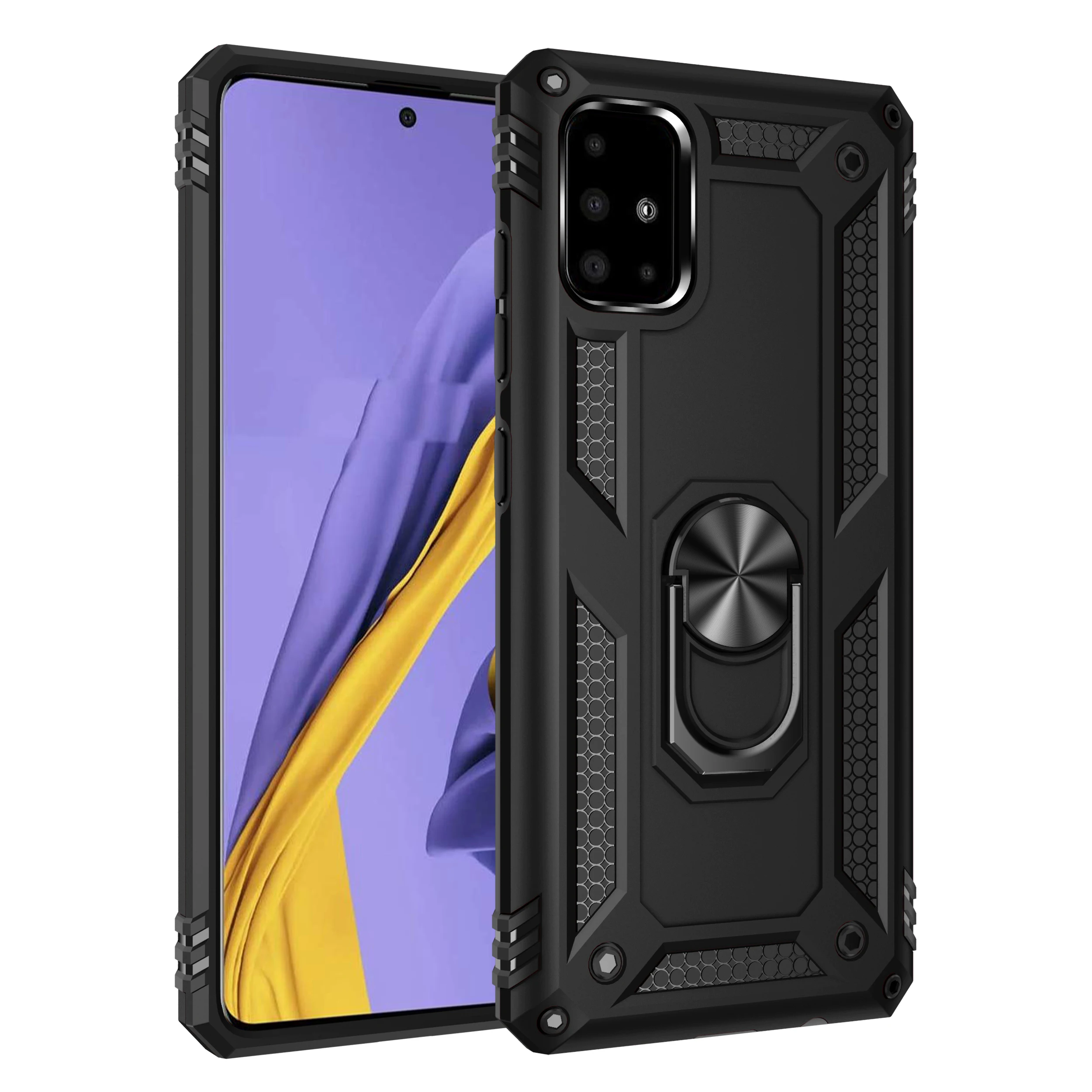 

Stand Holder Car Ring Shockproof Armor Phone Case for Samsung Galaxy A51 A71 A10 A20 A30 A40 A50 A60 A70 A30S A6 A7 A8 A9 2018