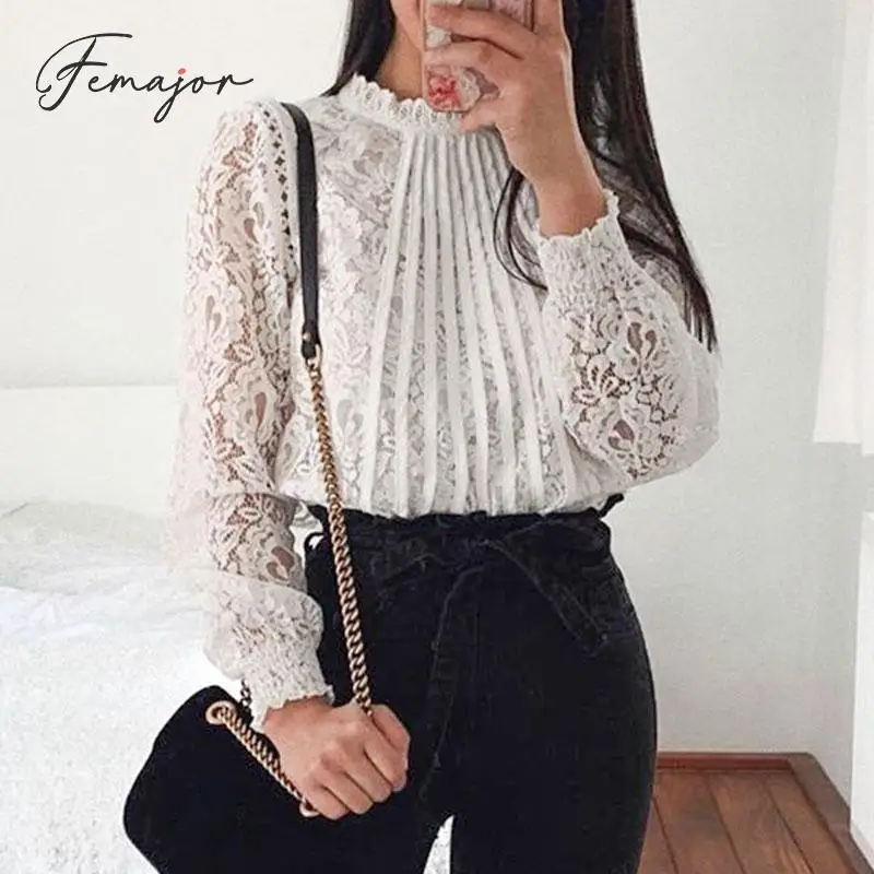 Femajor Женские топы и блузка Модная белая открытая Футболка женская винтажная