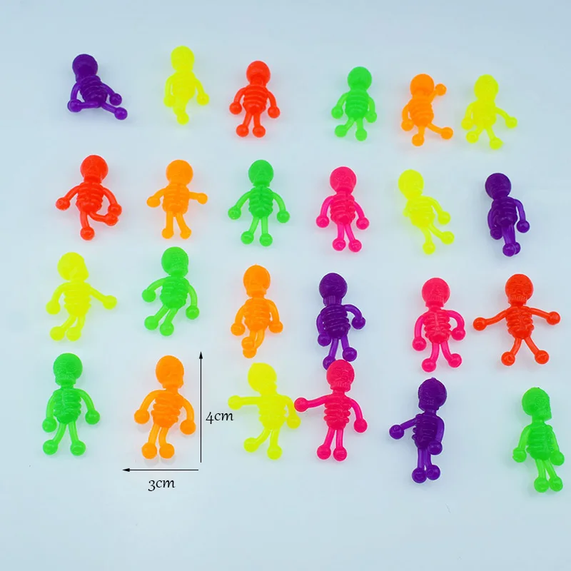 

10Pcs Solid Color TPR Skull Zombie Model Kids Birthday Party Favors Gift Toys Children's Day Party Cute Giveaways School Rewards