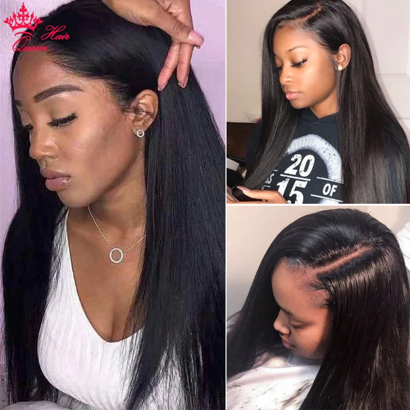 Продукты Queen Hair парики из человеческих волос на сетке спереди парик плотность 150