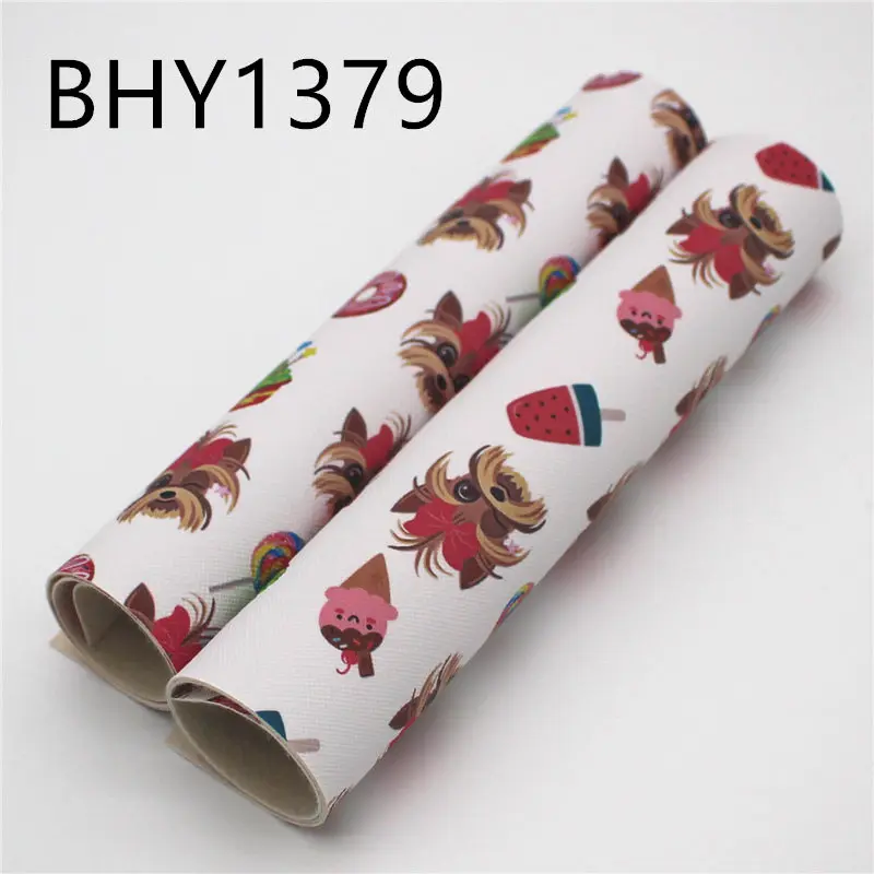 

Бесплатная доставка 20*33 см A4 мультяшный принт Синтетическая кожа ткань для DIY аксессуары BHY1379