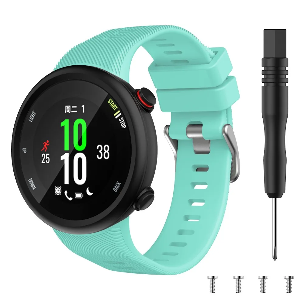 Силиконовый ремешок для Garmin Forerunner 45 45 s, умный ремешок для часов, спортивный сменный Браслет, цветной браслет Correa с инструментом