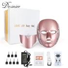 Светодиодный маска для терапии кожи домашний омоложение кожи антивозрастной светильник терапия 7 цветов светодиодный уход за кожей лица Подтяжка кожи морщины