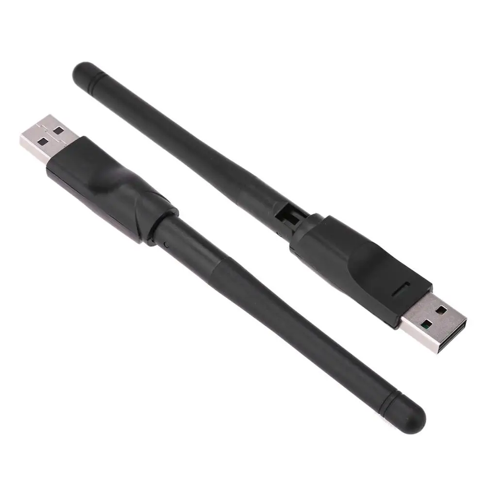 

2pcs Mini USB WiFi Adapter 150Mbps 2dBi Antenna WiFi Receiver Wireless Network Card 802.11b/n/g High Speed LAN Card