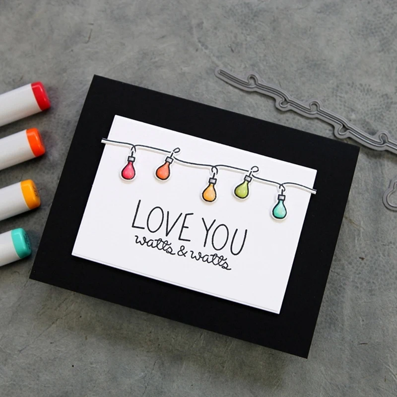 

Metal Cutting Dies and Stamps Light Bulb Candle Bottle Letters Scrapbook Craft Stencil DIY Album Paper Make Template Decor Model