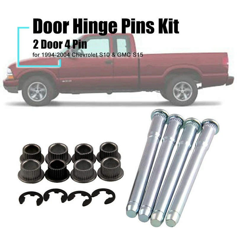 

Door Hinge Roller Pin Door Hinge Pin and Bushing Repair Kits (4 Pins 2 Door) for Chevy GMC Fullsize Truck SUV 1988-2002