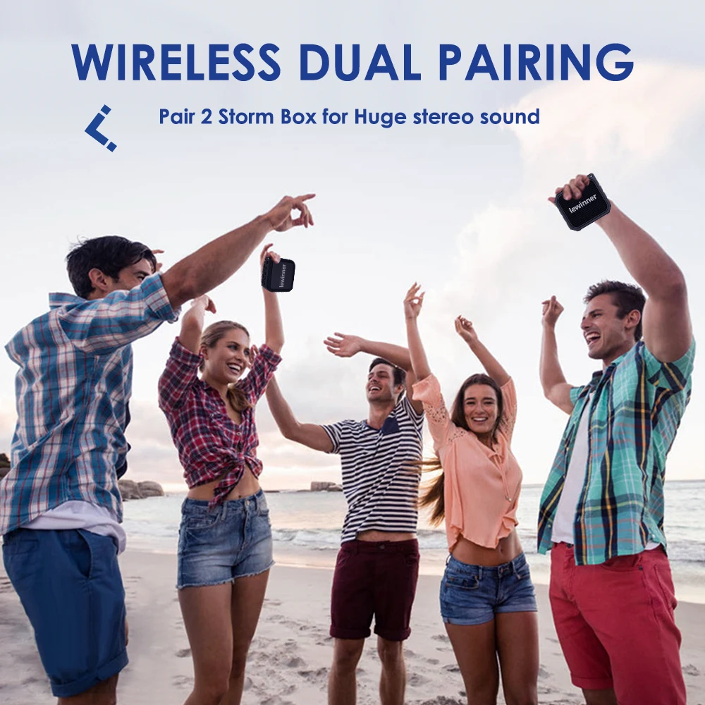 Lewinner X6 Bluetooth динамик IPX7 водонепроницаемый Колонка портативный сабвуфер для iphone