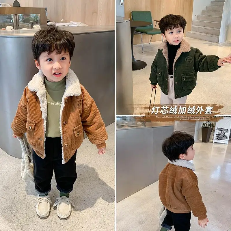 Детская зимняя верхняя одежда куртка для мальчиков на осень и зиму От 1 до 8 лет