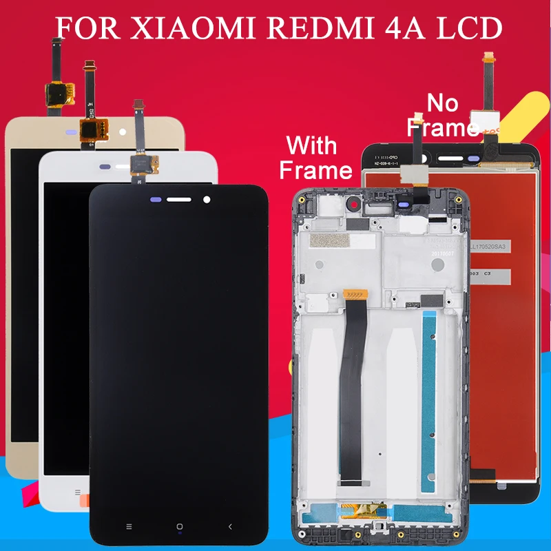 Dinamico, 1 шт., 5,0 дюйма, для Xiaomi Redmi 4A, ЖК-дисплей с сенсорной панелью, стеклянный экран, дигитайзер в сборе с рамкой