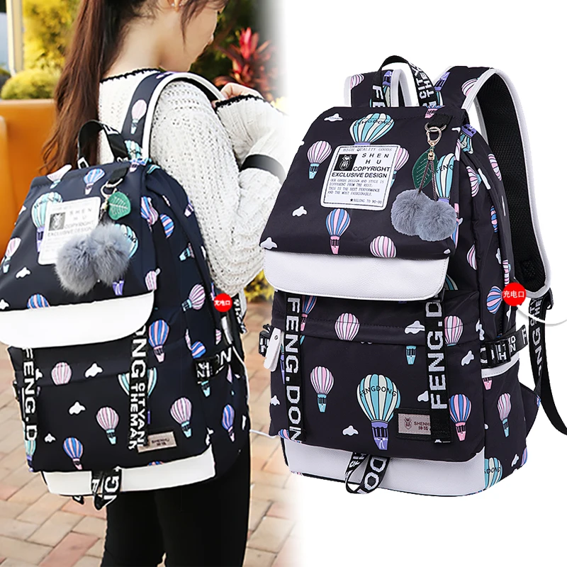 Милый модный рюкзак Новый Повседневный женский школьные сумки с узором на плечо