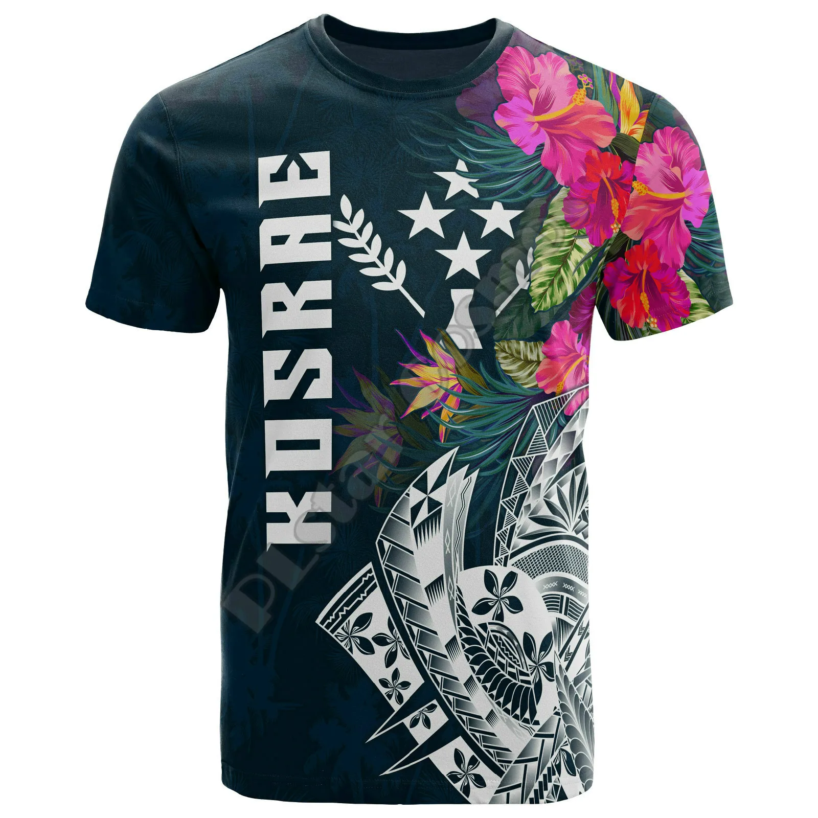 

Men's and women's short-sleeved T-shirts summer streetwear retro 3D printing Chuck Micronesia Chuuk Port new 2021 polyester mate