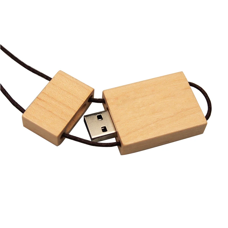 Логотип квадратный деревянный с веревкой USB флэш накопитель 2 0 Флешка 32 ГБ 16 1 Гб 64