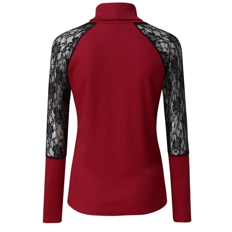 Женский трикотажный свитер водолазка повседневный мягкий джемпер с круглым