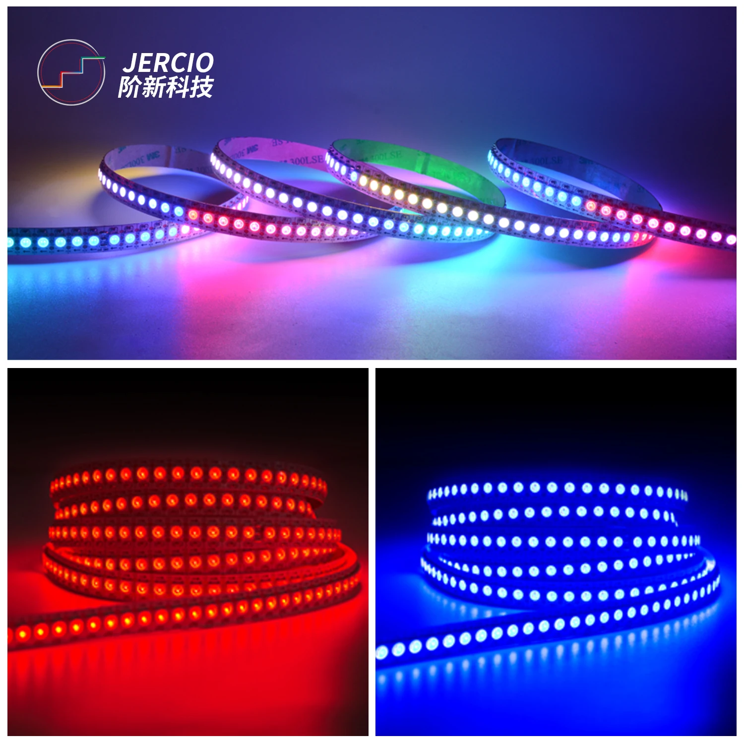 

JERCIO RGB sk6812 ws2812b Smart LED strip light 5050ic 30/60/144 pixel/leds/mCool handy individual addressable ip20/65/67 DC5V