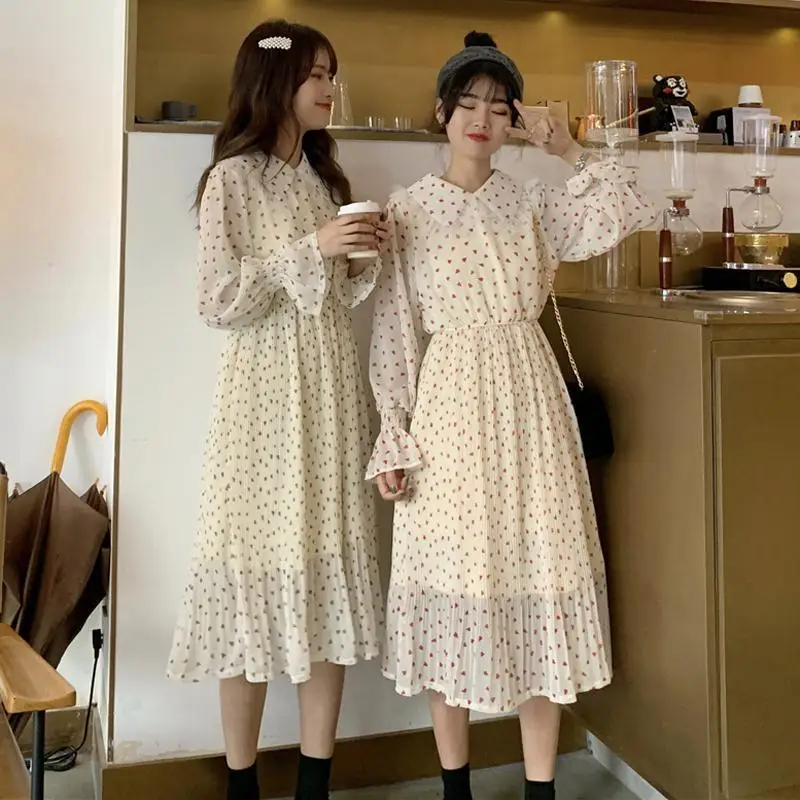 

Korean Vestidos Office Dot Printed Autumn Dresses Women New Fashion Causal Loose 2020 Long Sleeve Female Elegant Dress E69