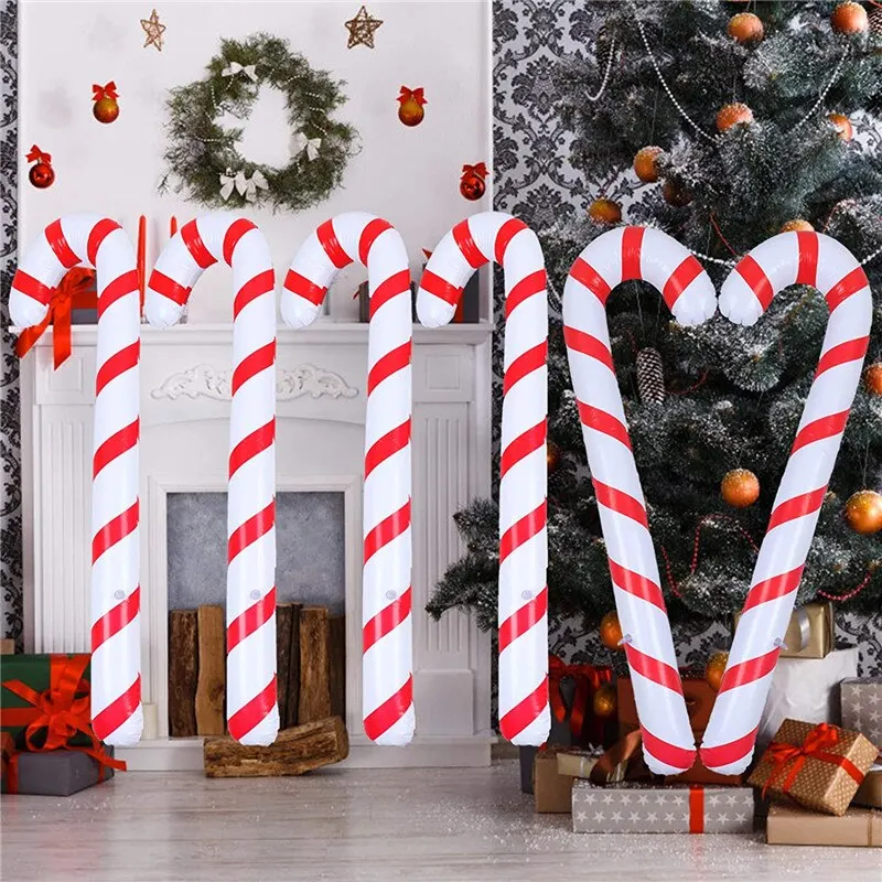 

Inflatable Christmas Canes Merry Christmas Decorations For Home Christmas Ornaments Xmas Tree Decor Navidad New Year Gifts