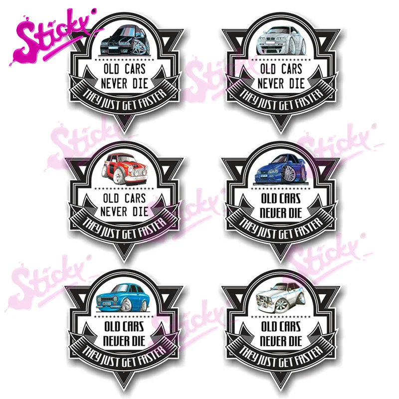 

STICKY Retro Old Car Mini Hondas 4x4 Badge Brand Car Sticker Decal Decor For Motorcycle Off-road Laptop Helmet Trunk