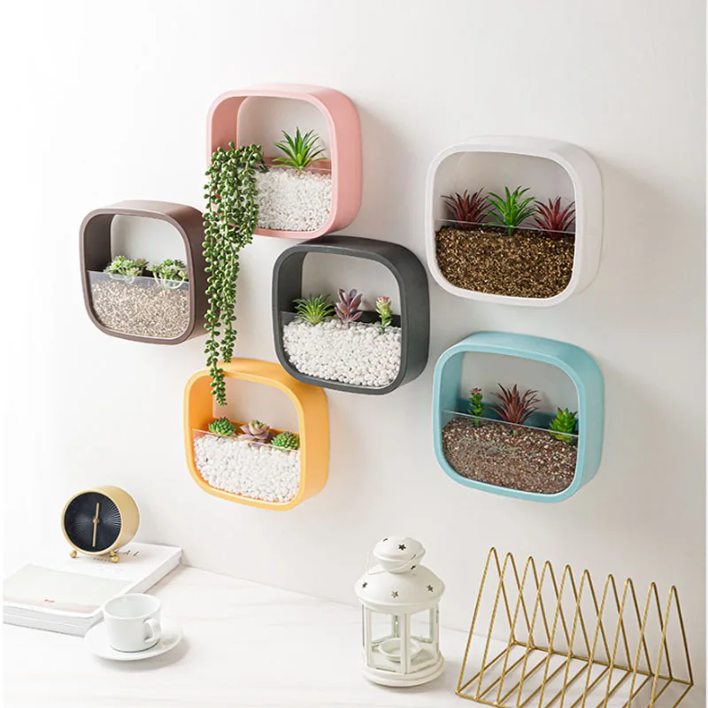 

Nordic Home Decoration Wall Hanging Vase Storage Box Hanging Basket Flower Container Hydroponic Succulent Decorative Flower Pot