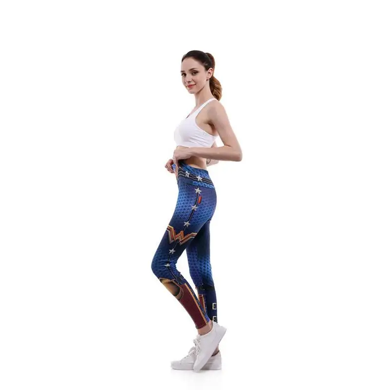 

Fashion Trend 3D Digital Printing Women's Fitness Sports Leggings Cropped Pants