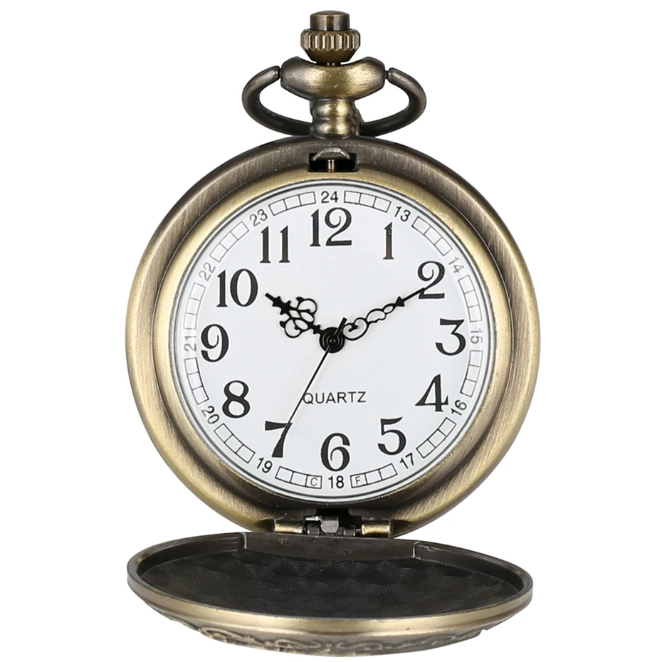 Бронзовый Огненный Дракон в стиле ретро панк злый кварцевые карманные часы