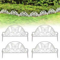 4pcs picket fence disassembled garden border edging pp material non toxic odorless high quality durable and eco friendly