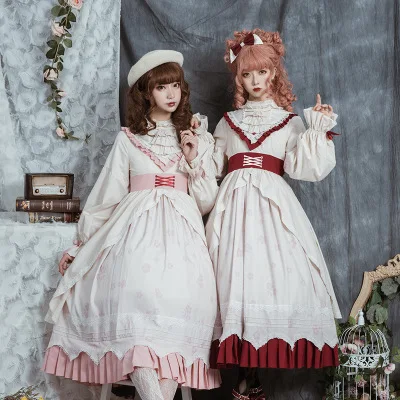 

Близнецов в готическом стиле; В Стиле Лолита; Суд платье в японском стиле высота талии с узлом-бабочкой; Милые симпатичные с длинными рукава...