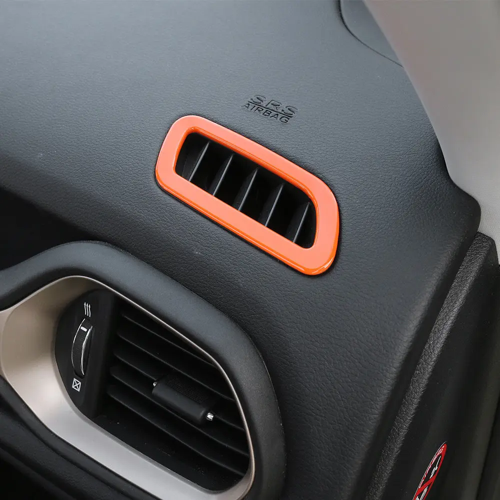 Оранжевая крышка ABS для передней вентиляционной решетки Jeep Renegade 14 +|Лепнина