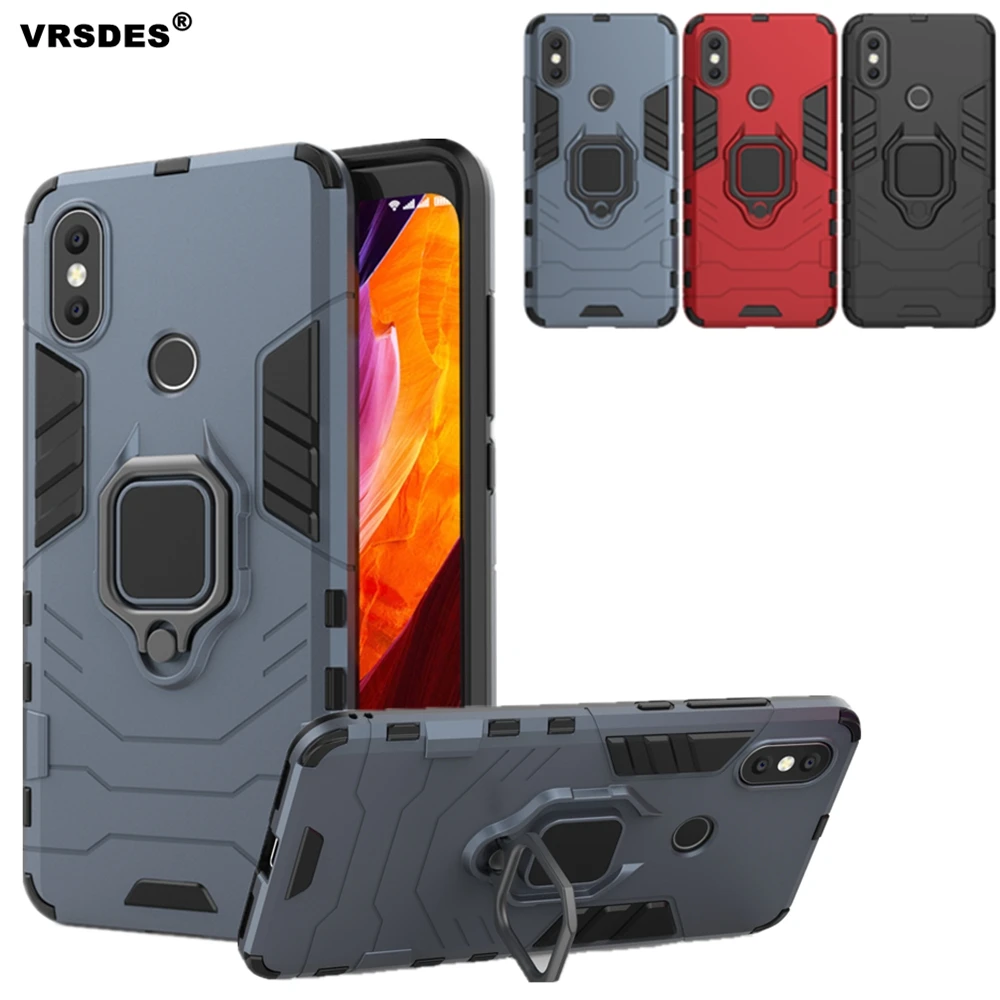 Shockproof Armor Ring Case For Xiaomi Mi 8 SE 6X A2 5X A1 Mi Max 3 For Xiaomi Redmi 6 Pro Note 5 Magnetic Phone Finger Holder