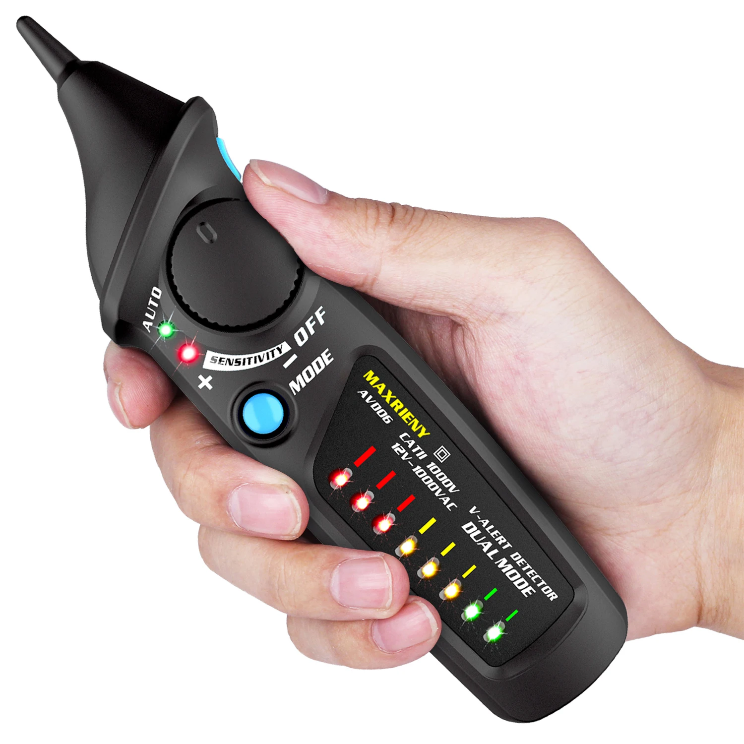 

MAXRIENY AVD06 Dual Mode AC Voltage Detector 12V/48V~1000V Circuit Tester Non-contact AC Voltage Test Pen