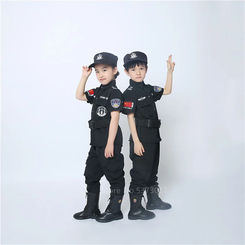 Костюмы на Хэллоуин для детей полиции SWAT униформа косплей костюм карнавальный