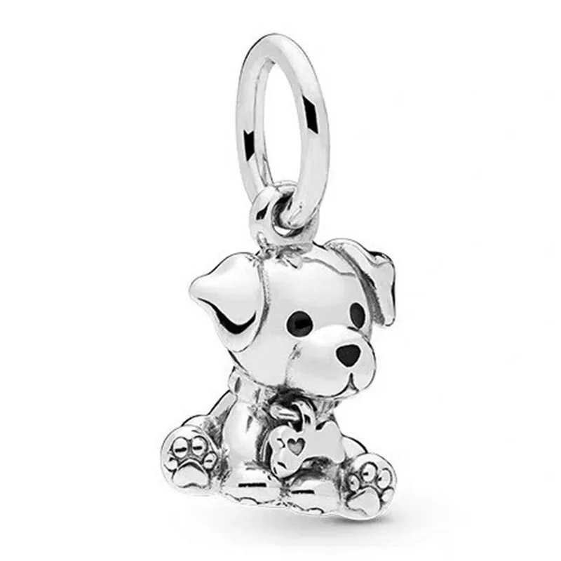 

100% 925 Sterling Silver Charm Adorable Labrador Dog Pendant Fit Pandora Women Bracelet & Necklace Diy Jewelry