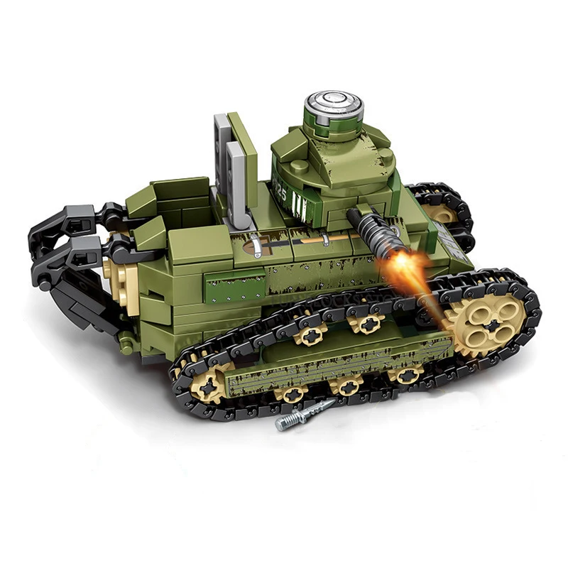 2022 Военная война 2 Империя стали Renault FT17 танк-машина солдаты MOC оружие