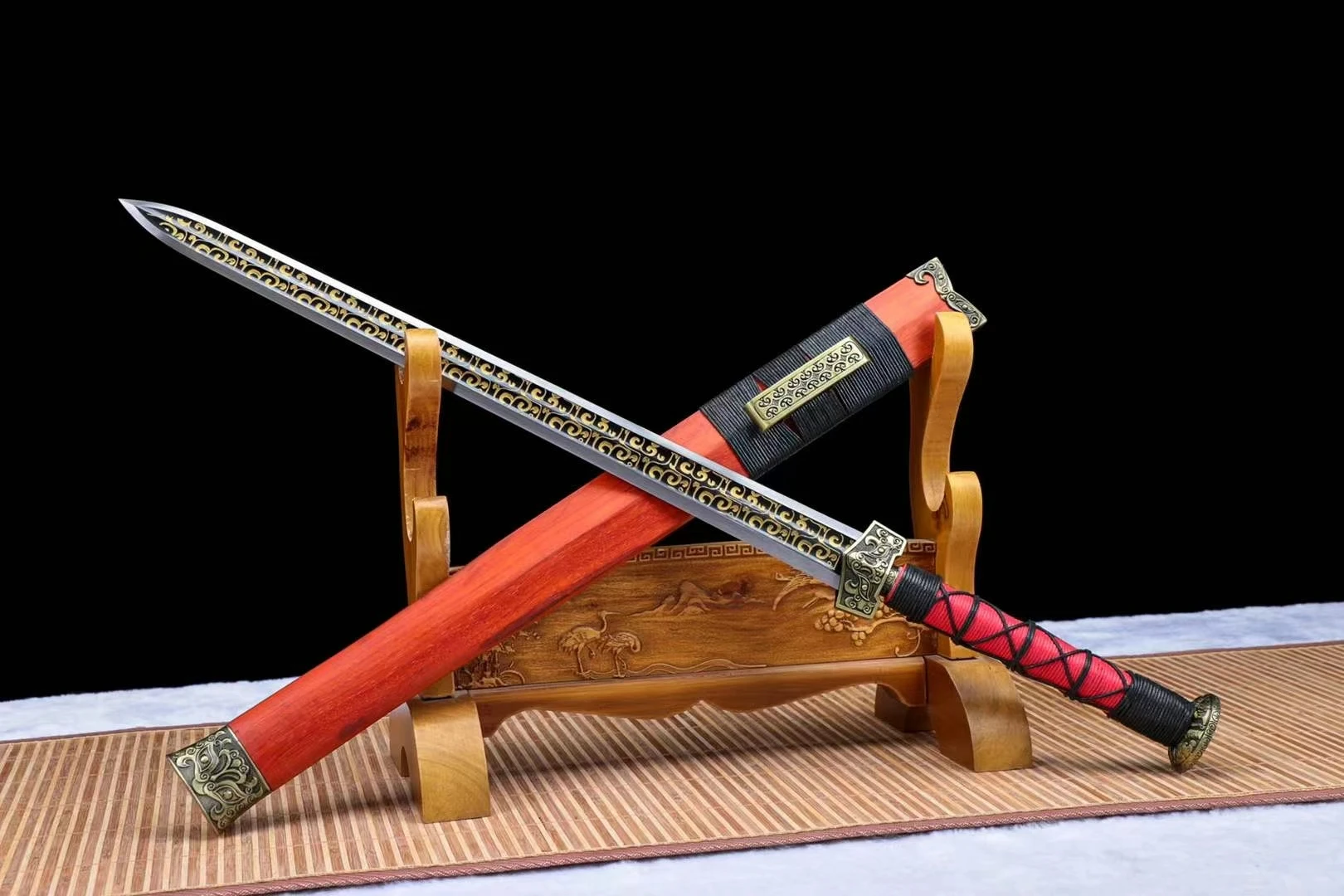 

Sword of Brave Real Chinese Sword dagger China Longquan Han Jian Home Furnishings Defense Weapon High Manganese Steel