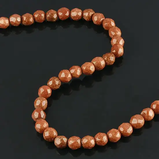 

TUMBEELLUWA 8 мм граненые бусины с золотым песком, свободные бусины-разделители, шармы для изготовления ювелирных изделий «сделай сам», Аксессуар...