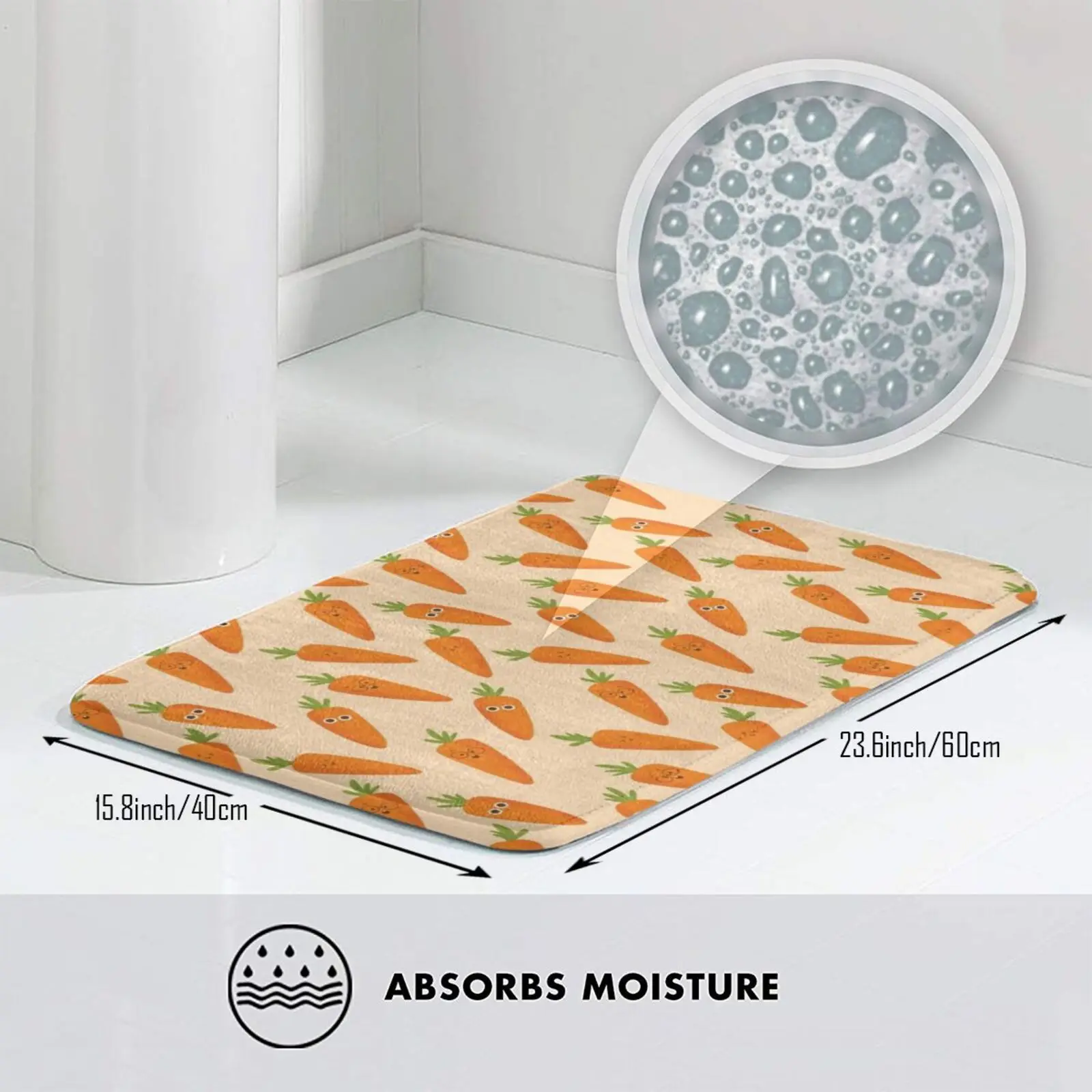 Счастливый морковь коврик ковер анти-скольжение Коврики Спальня овощи трусы с