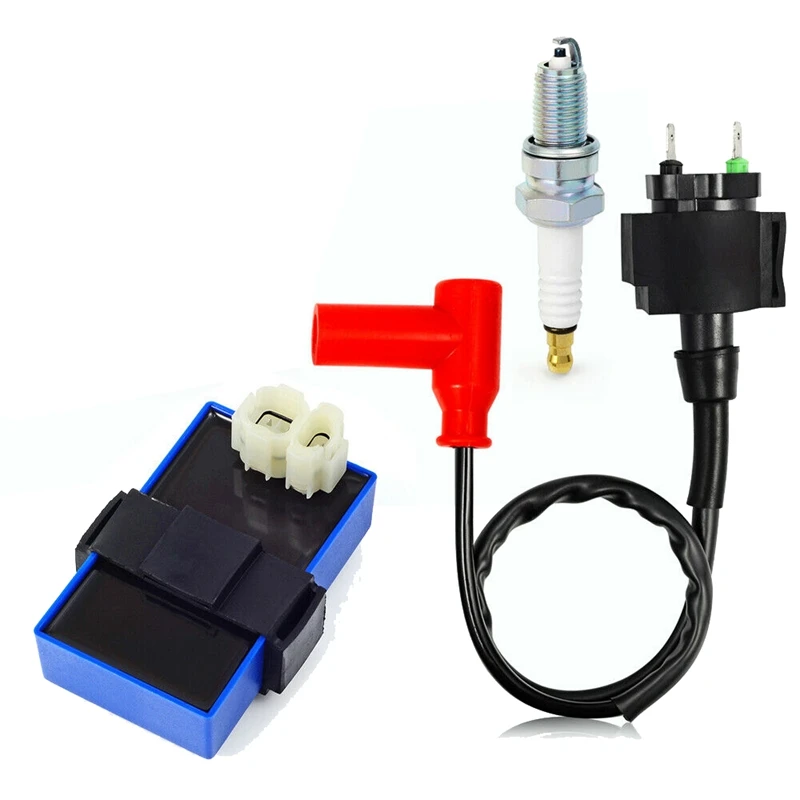 

Катушка зажигания мотоцикла CDI, комплект свечей зажигания для Honda TRX400FW Foreman 400 1995-2003