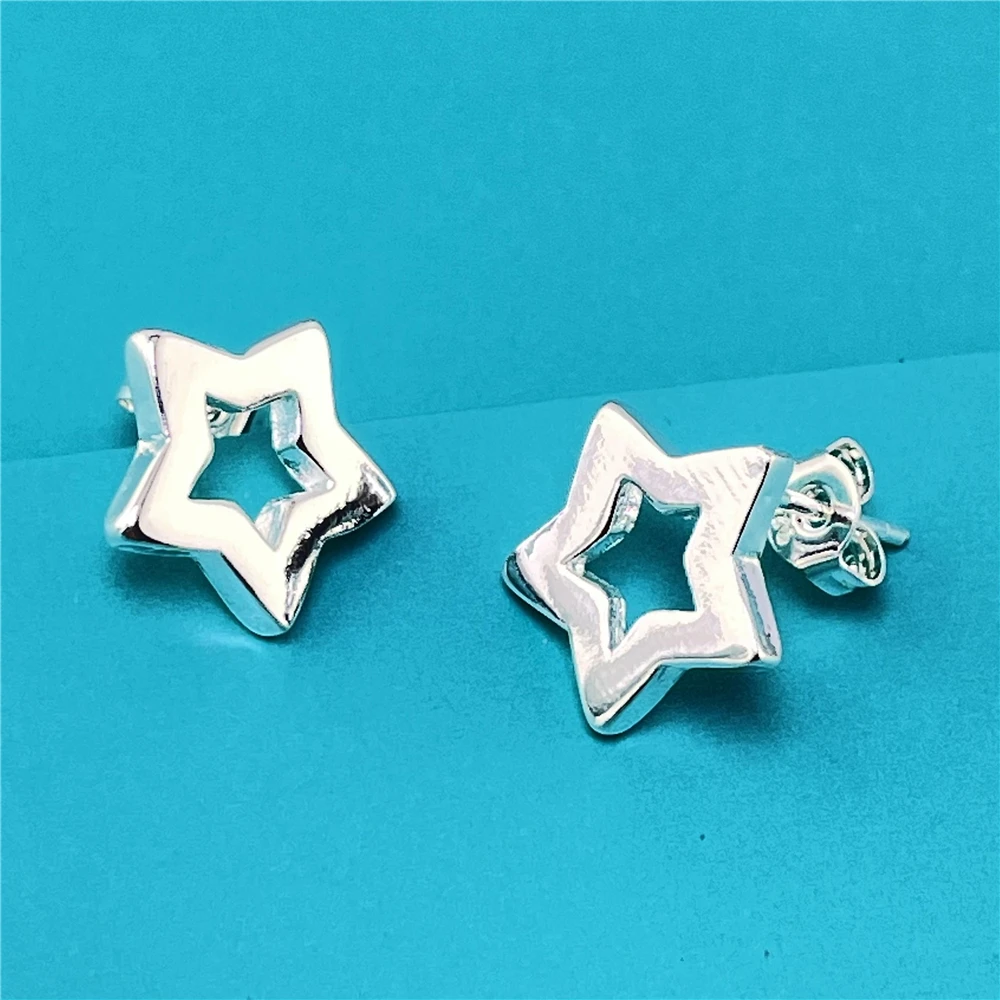 925 Sterling Silver Earrings Five-Pointed Star Earrings For Women Charm Jewelry Gifts