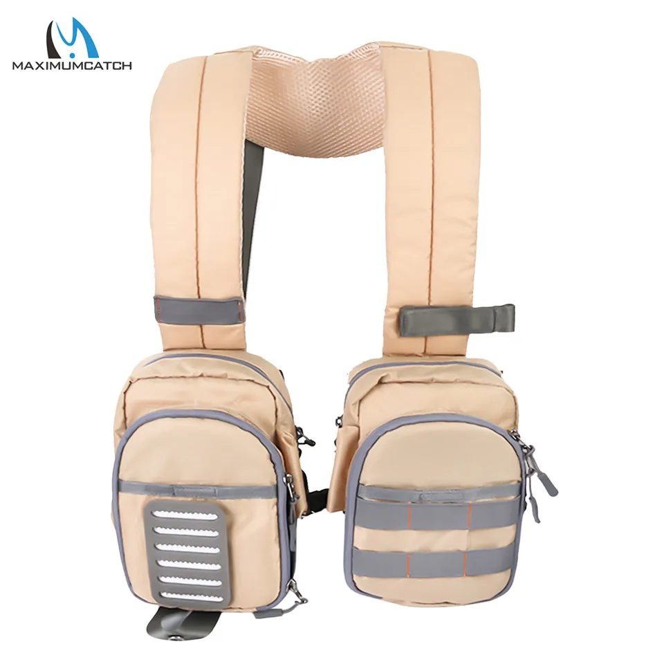 Maximumcatch Compact Fly Fishing Vest Light Weight Adjustable Chest Pack for Men Women Outdoor Fishing Vest