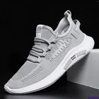 Мужская Летняя Вулканизированная обувь, дышащие мужские сетчатые туфли на шнуровке, модные повседневные Нескользящие теннисные туфли 44, новинка 2020