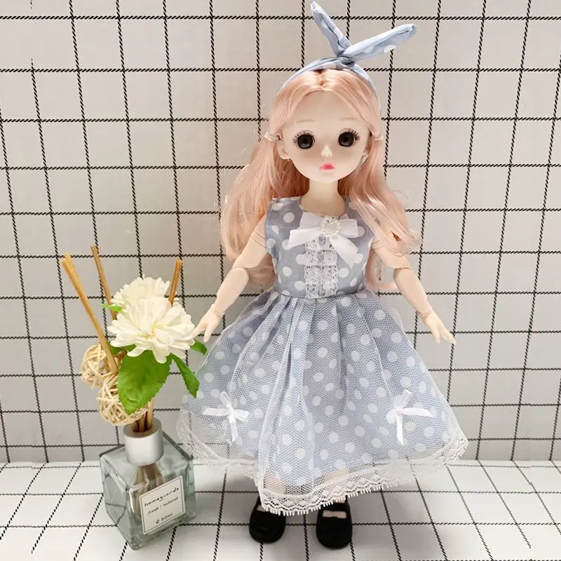 

Шарнирная кукла, 30 см, 21 дюйм, подвижная, с 3D глазами, пластиковая кукла для девочек, игрушки, длинный парик, женская кукла с модной одеждой