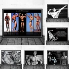 Арнольд Шварценеггер, бодибилдинг фитнес тренажерный зал тренировки холст картина плакат и печать настенные картины для декора гостиной