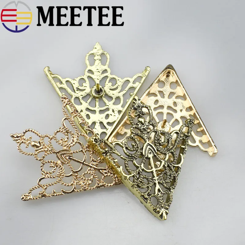 2 пары Meetee винтажная Корона пустотелый узор рубашка воротник брошь булавка